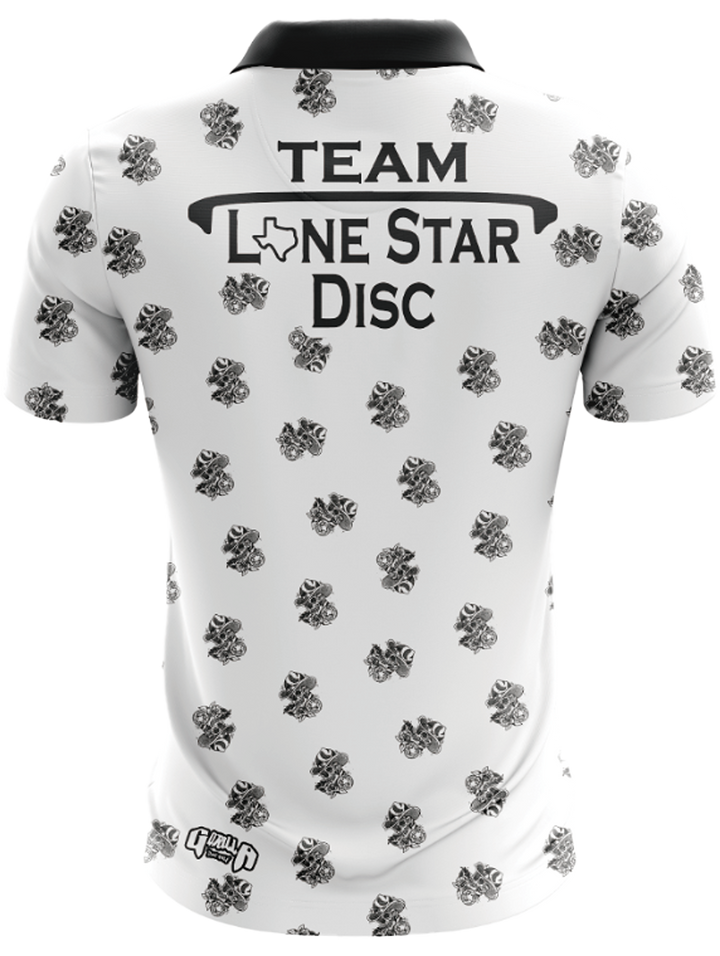 Lone Star Disc Texas Ranger Athletic Polo - White