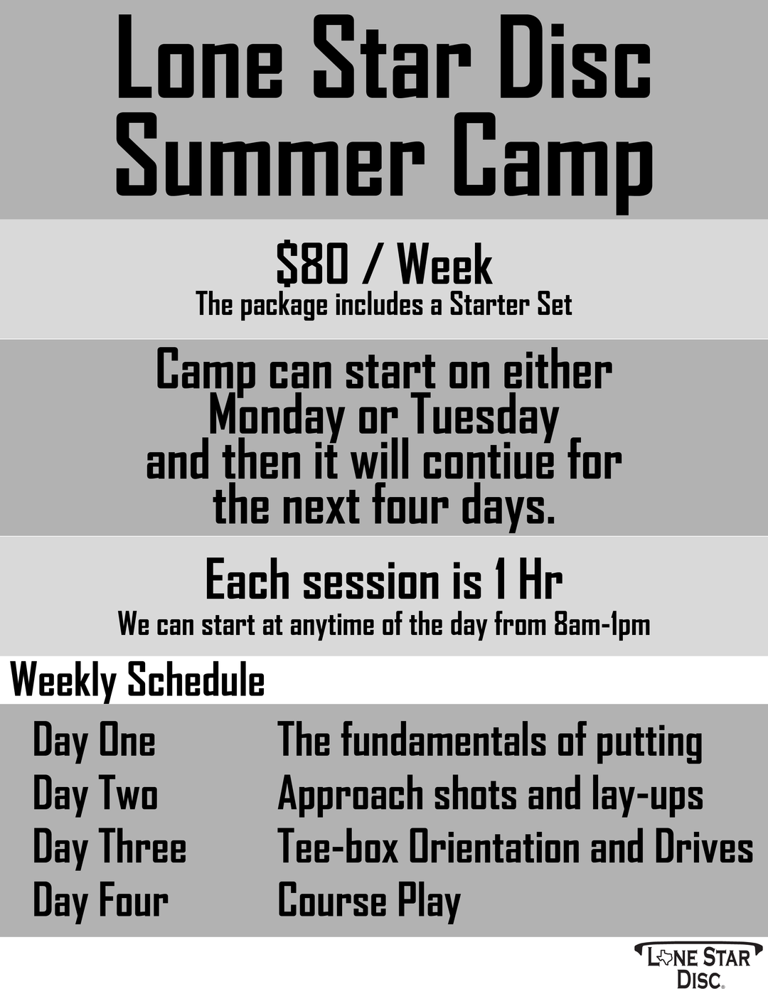 Summer Camp Lessons