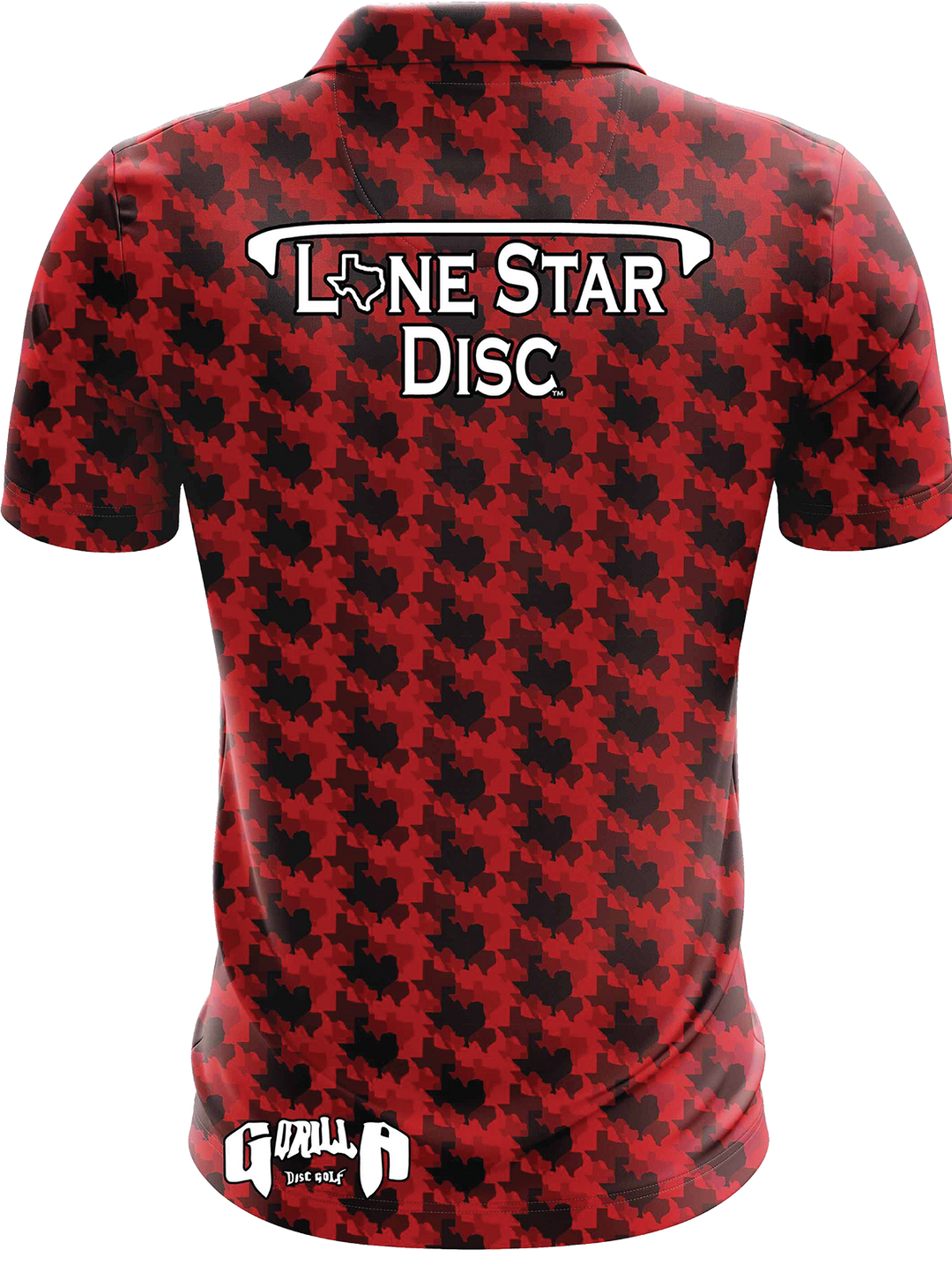 Lone Star Disc Texas Camo Athletic Polo - Red